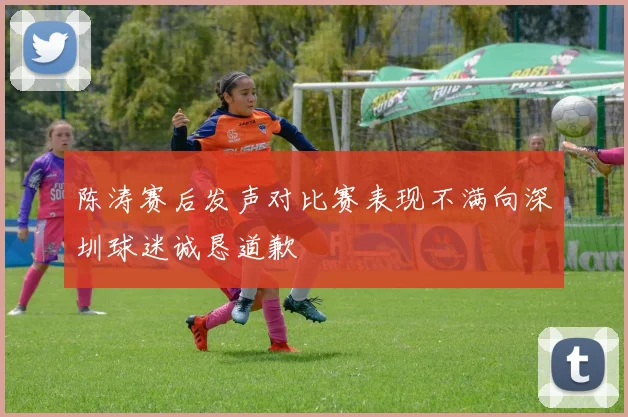 陈涛赛后发声对比赛表现不满向深圳球迷诚恳道歉